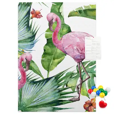 Cork Note Board Wild flamingo nature