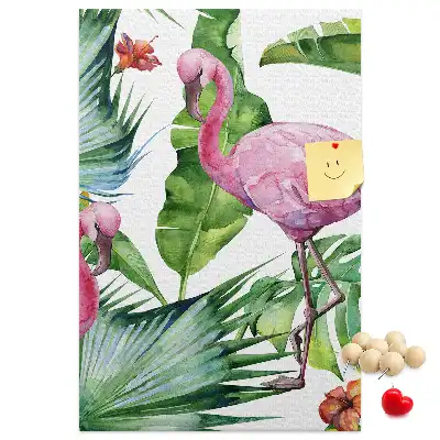 Cork Note Board Wild flamingo nature