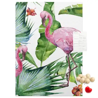 Wild Flamingo Nature Cork Note Board