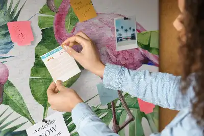 Cork Note Board Wild flamingo nature