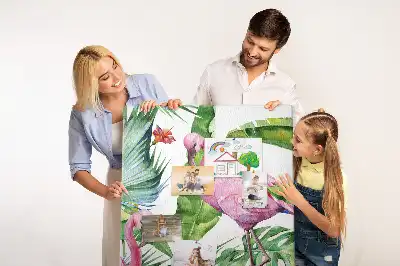 Cork Note Board Wild flamingo nature
