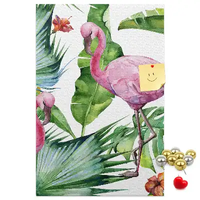 Wild Flamingo Nature Cork Note Board