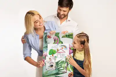 Cork Note Board Wild flamingo nature