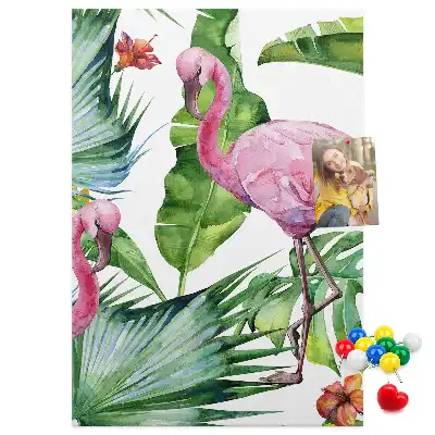 Cork Note Board Wild flamingo nature
