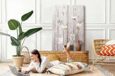 Wooden cork pin board