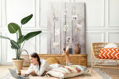 Wooden cork pin board