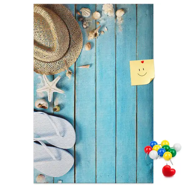 summer hat and flip-flops design