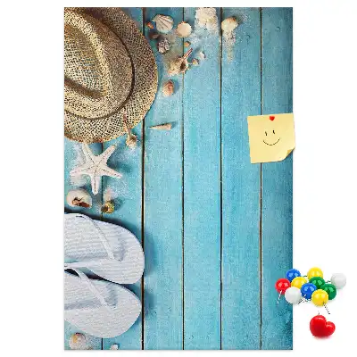 summer hat and flip-flops design