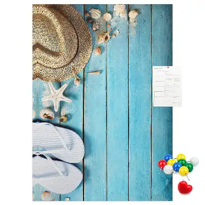 summer hat and flip-flops design
