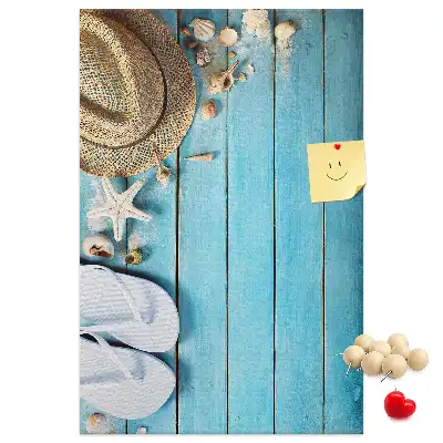 summer hat and flip-flops design