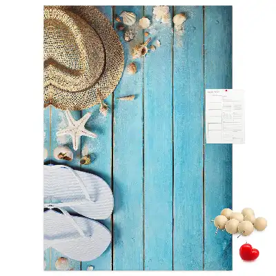 summer hat and flip-flops design
