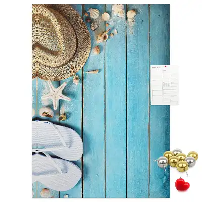 summer hat and flip-flops design