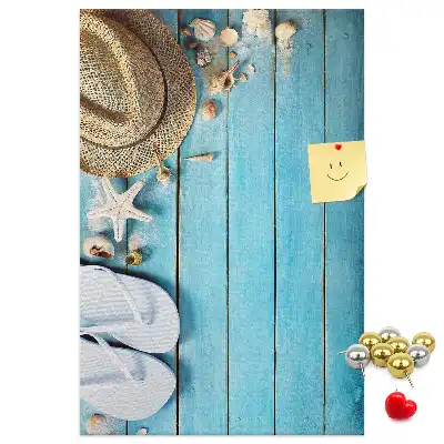 summer hat and flip-flops design