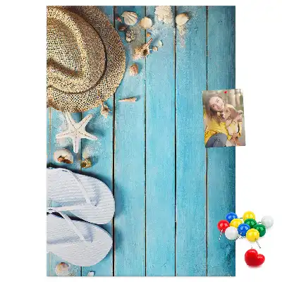 summer hat and flip-flops design