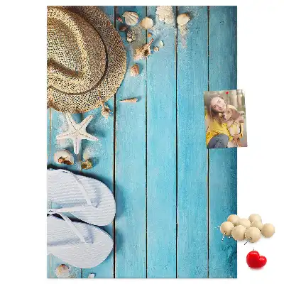 summer hat and flip-flops design