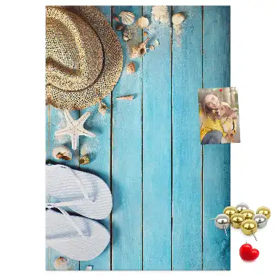 summer hat and flip-flops design