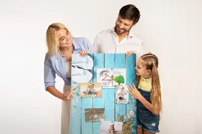 Wall cork memo board Shells on wood
