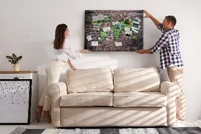 World Map Cork Memo Board