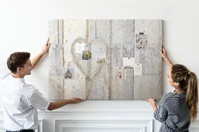 Printed Cork Memo Board with Love Lettering