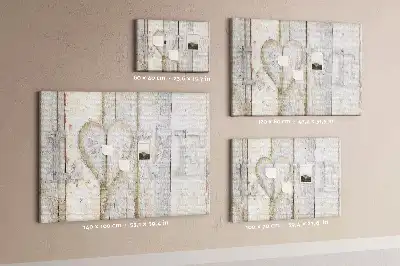Printed Cork Memo Board with Love Lettering
