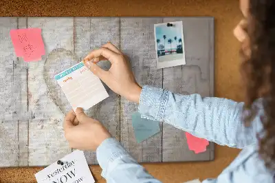 Printed Cork Memo Board with Love Lettering