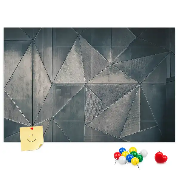Metallic Abstraction Printed Cork Memo Board