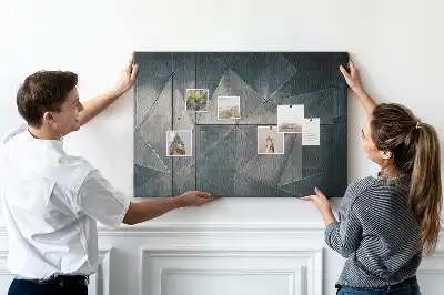 Metallic Abstraction Printed Cork Memo Board