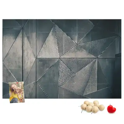 Metallic Abstraction Printed Cork Memo Board