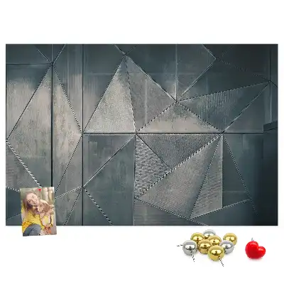 Metallic Abstraction Printed Cork Memo Board