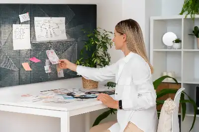 Metallic Abstraction Printed Cork Memo Board