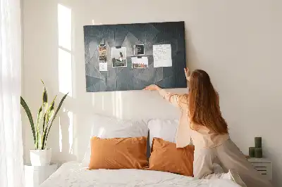 Metallic Abstraction Printed Cork Memo Board