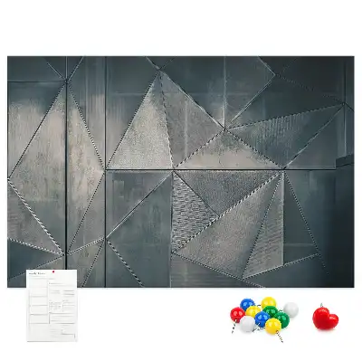Metallic Abstraction Printed Cork Memo Board