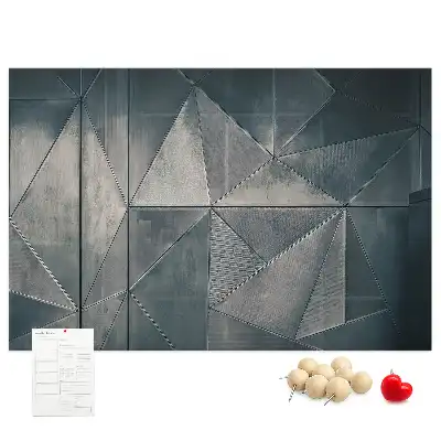 Metallic Abstraction Printed Cork Memo Board