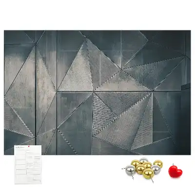 Metallic Abstraction Printed Cork Memo Board