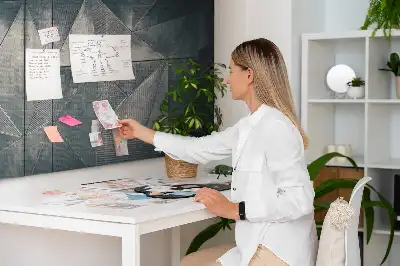 Metallic Abstraction Printed Cork Memo Board