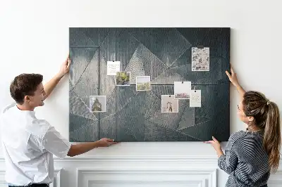 Metallic Abstraction Printed Cork Memo Board
