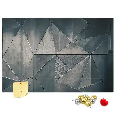 Metallic Abstraction Printed Cork Memo Board
