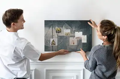 Metallic Abstraction Printed Cork Memo Board