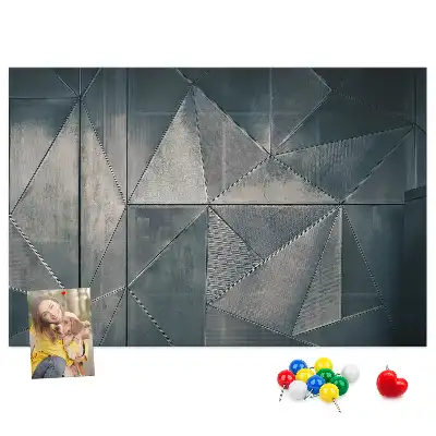 Metallic Abstraction Printed Cork Memo Board