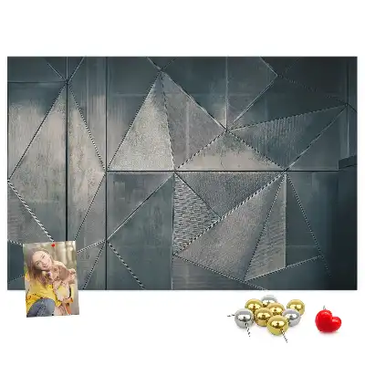 Metallic Abstraction Printed Cork Memo Board