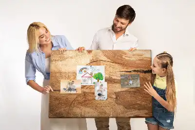 Printed cork board with wood texture
