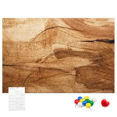 Printed cork board with wood texture