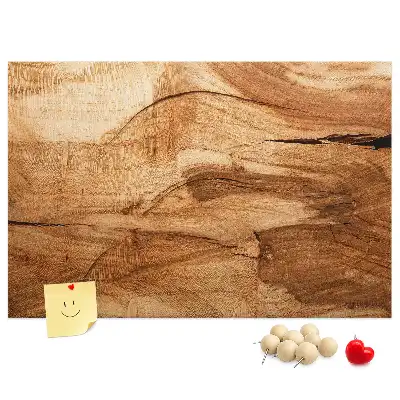 Printed cork board with wood texture