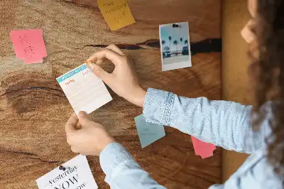 Printed cork board with wood texture