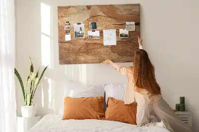 Printed cork board with wood texture