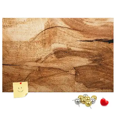 Printed cork board with wood texture
