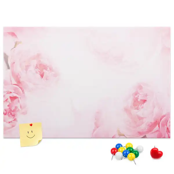 Printed Cork Memo Board Blooming flowers