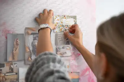 Printed Cork Memo Board Blooming flowers