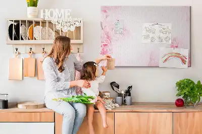 Printed Cork Memo Board Blooming flowers