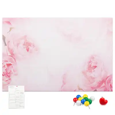 Printed Cork Memo Board Blooming flowers
